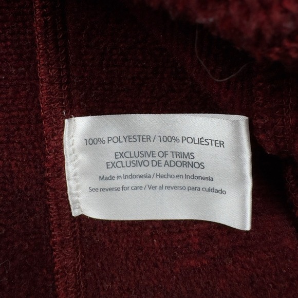 Woolrich Mens L Burgundy Quarter Snap Fleece Pullover Outdoor Sweater - Picture 11 of 11
